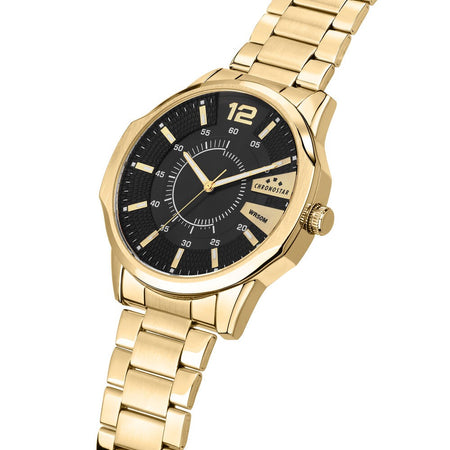 Chronostar Brave – Orologio Uomo Acciaio Oro con Datario (R3753115002)