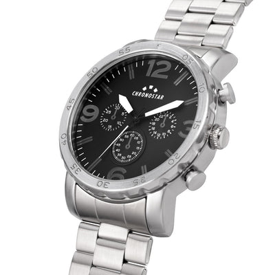 Chronostar Casual – Orologio Uomo Acciaio Silver Nero (R3753297002)