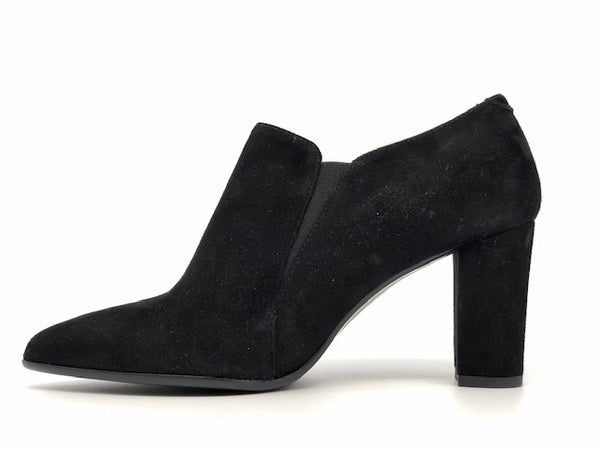 ELLEN Décolleté chiuse nera a punta in pelle scamosciata