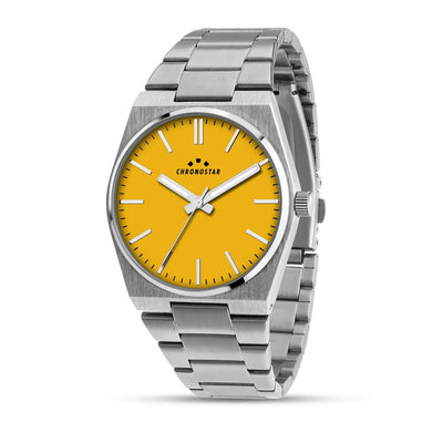 Chronostar Supreme – Orologio Uomo Acciaio Silver Giallo (R3753315002)