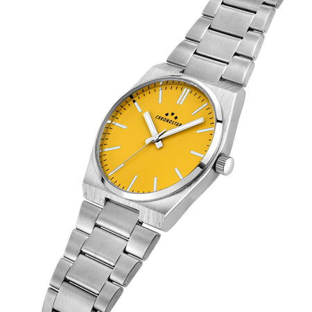 Chronostar Supreme – Orologio Uomo Acciaio Silver Giallo (R3753315002)