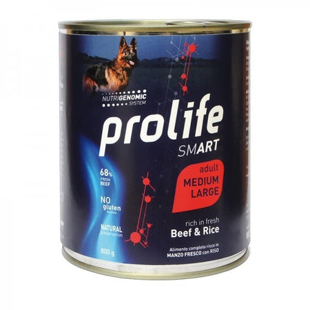 Prolife Smart mangime umido Cani Adulti Medium&Large manzo e riso
