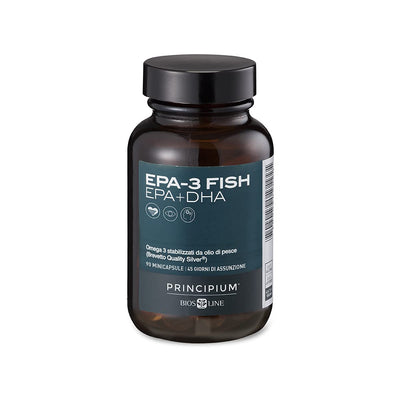 BIOS LINE Principium EPA - 3 Fish, Integratore alimentare ricco di Omega 3, Integratore compresse che contribuisce alla normale funzione cardiaca, 90 mini - capsule - Naturopatica shop & therapy