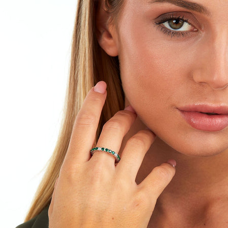 Morellato Tesori – Anello Donna Argento con Zirconi Verdi (SAIW171)