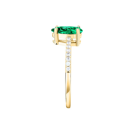 Morellato Tesori – Anello Solitario Dorato con Zircone Verde (SAIW203)
