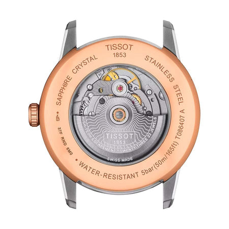 Tissot Luxury – Orologio Uomo Automatico Nero e Oro Rosa (T0864072606700)