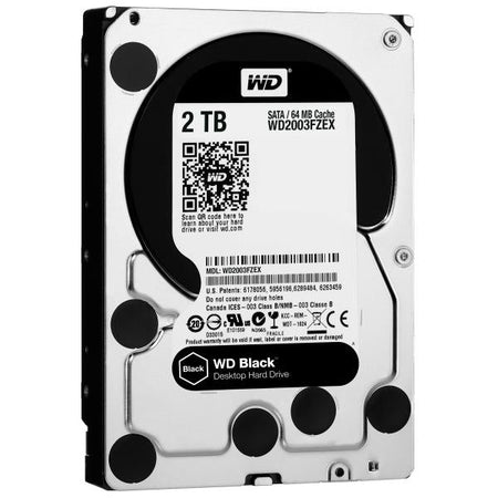 Hard Disk WD Black WD2003FZEX - 2Tb (2000 GB) - SATA 6 Gb/s - 7200 RPM - Buffer 64 MB Cache - Interno per desktop