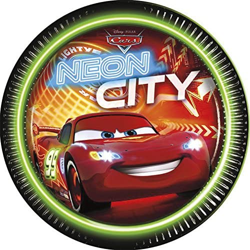 CONFEZIONE 8 PIATTI IN CARTA 23CM TEMA CARS