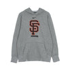 NIKE MLB Felpa Cappuccio Uomo Mlb Logo Therma Performance Pullover Hoodie Safgia Dark Grey Heather da uomo