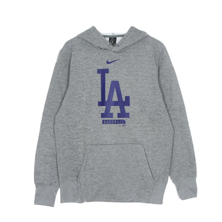 NIKE MLB Felpa Cappuccio Uomo Mlb Logo Therma Performance Pullover Hoodie Losdod Dark Grey Heather da uomo