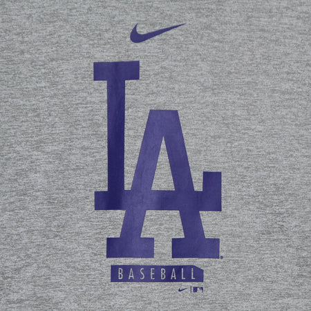 NIKE MLB Felpa Cappuccio Uomo Mlb Logo Therma Performance Pullover Hoodie Losdod Dark Grey Heather da uomo