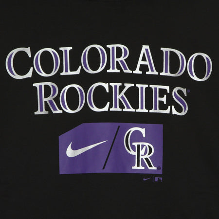 NIKE MLB Felpa Cappuccio Uomo Mlb Team Lettering Club Pullover Hoodie Colroc Black da uomo