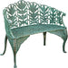 Biscottini Panchina Liberty in ghisa finitura verde anticata L110xPR60xH90 cm