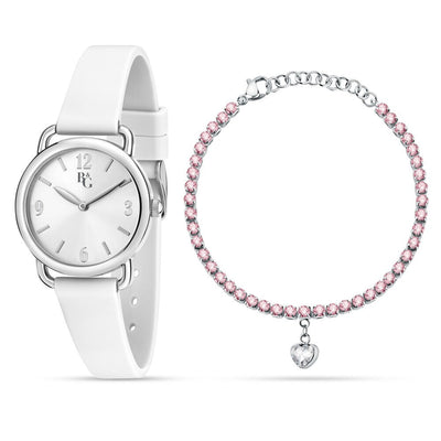 B&G Ease – Orologio Donna Silver con Bracciale Rosa (R3851322505)
