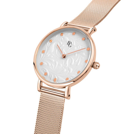 B&G Preppy – Orologio Donna Oro Rosa con Cinturino Mesh (R3853252538)