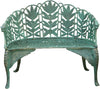 Biscottini Panchina Liberty in ghisa finitura verde anticata L110xPR60xH90 cm