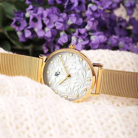 B&G Preppy – Orologio Donna Gold con Cinturino in Maglia (R3853252557)