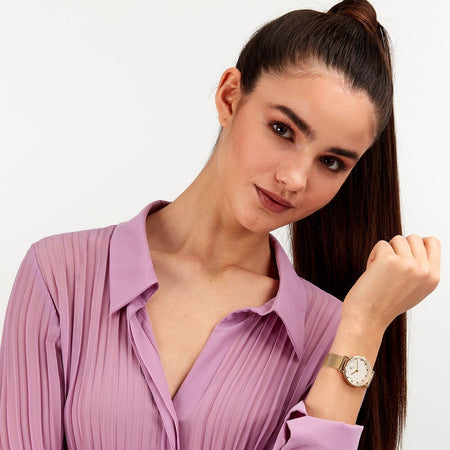 B&G Preppy – Orologio Donna Gold con Cinturino in Maglia (R3853252557)