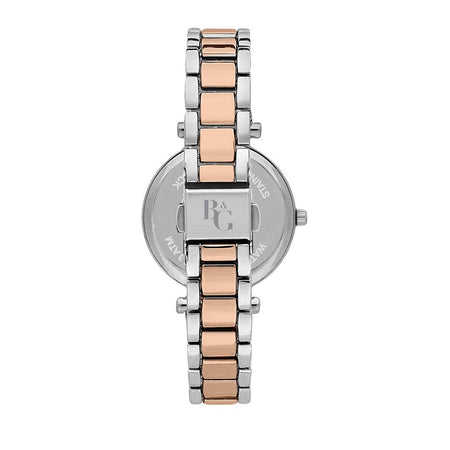 B&G Belle – Orologio Donna Silver Oro Rosa con Fiori (R3853302506)