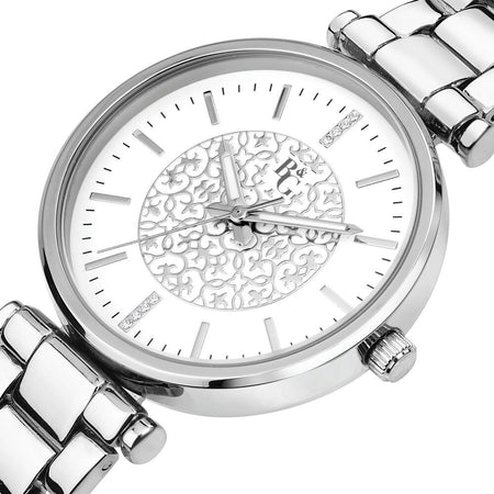 B&G Belle – Orologio Donna Silver con Dettagli Floreali (R3853302507)