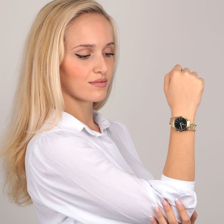 B&G Crystal – Orologio Donna Oro Nero Elegante (R3853303502)