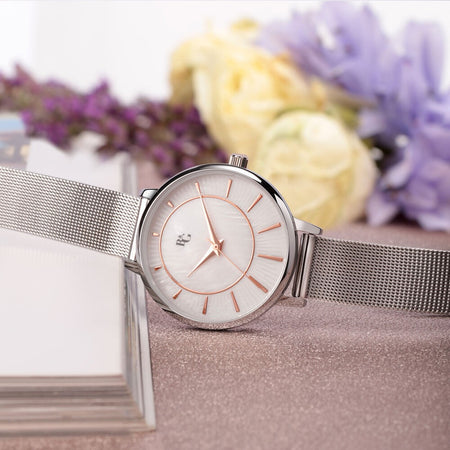 B&G Soleil – Orologio Donna Silver con Dettagli Rose Gold (R3853310503)