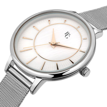 B&G Soleil – Orologio Donna Silver con Dettagli Rose Gold (R3853310503)