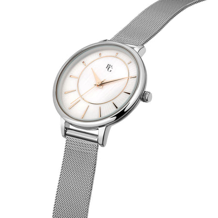 B&G Soleil – Orologio Donna Silver con Dettagli Rose Gold (R3853310503)