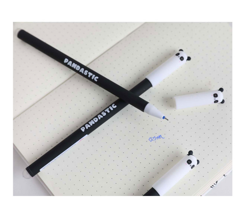 iTotal - Penna Gel Cancellabile Blu con Cappuccio Panda