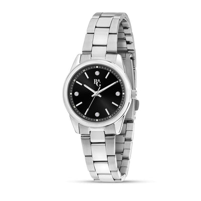 B&G Timeless – Orologio Donna Silver con Quadrante Nero (R3853316504)