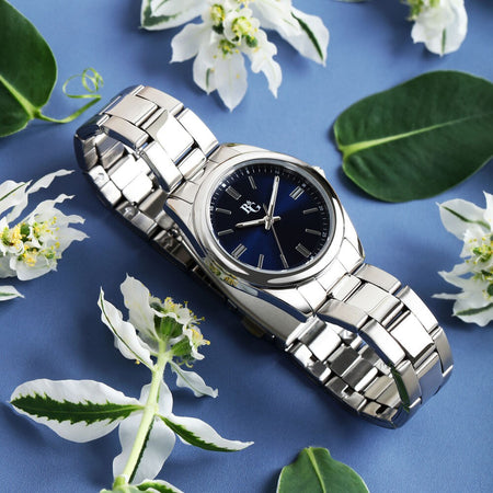 B&G Timeless – Orologio Donna Silver con Quadrante Blu (R3853316505)