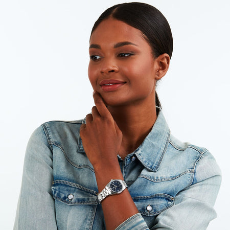 B&G Timeless – Orologio Donna Silver con Quadrante Blu (R3853316505)
