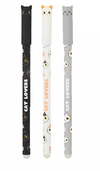 iTotal - Penna Gel Cancellabile Blu con Cappuccio Gatto Arancione