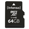 INTENSO MICRO SDHC 64GB CLASSE 10 + ADATTATORE SD