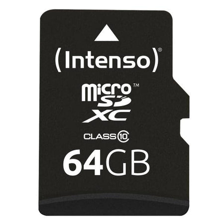 INTENSO MICRO SDHC 64GB CLASSE 10 + ADATTATORE SD