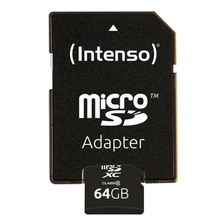 INTENSO MICRO SDHC 64GB CLASSE 10 + ADATTATORE SD