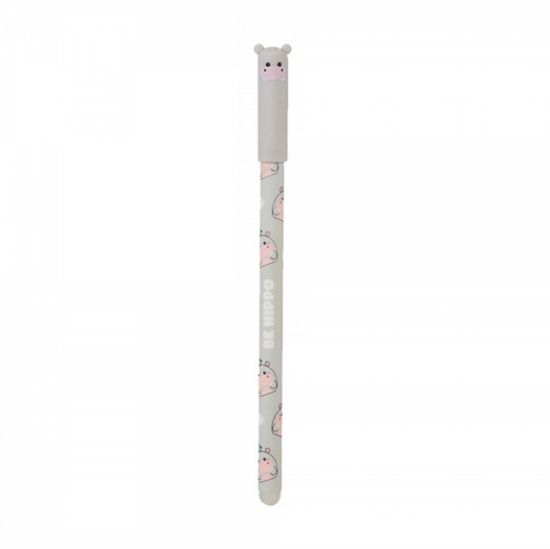 iTotal - Penna Gel Cancellabile Blu con Cappuccio Ippopotamo