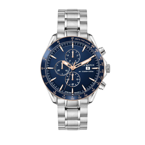 Philip Watch – Orologio Uomo Blu Cronografo Acciaio (R8273995006)