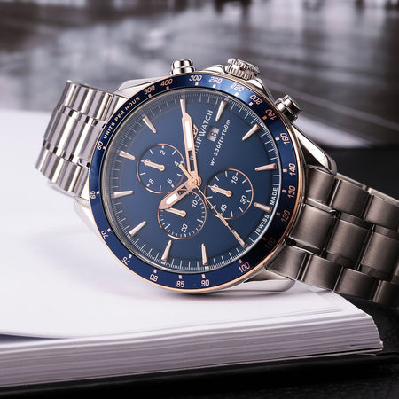 Philip Watch – Orologio Uomo Blu Cronografo Acciaio (R8273995006)