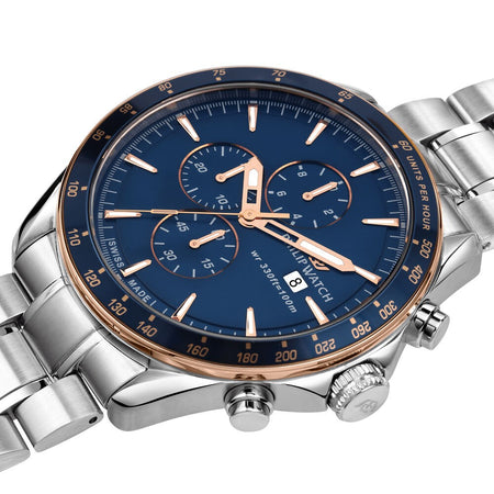 Philip Watch – Orologio Uomo Blu Cronografo Acciaio (R8273995006)