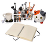 iTotal - Penna Gel Cancellabile Blu con Cappuccio Gatto Grigio