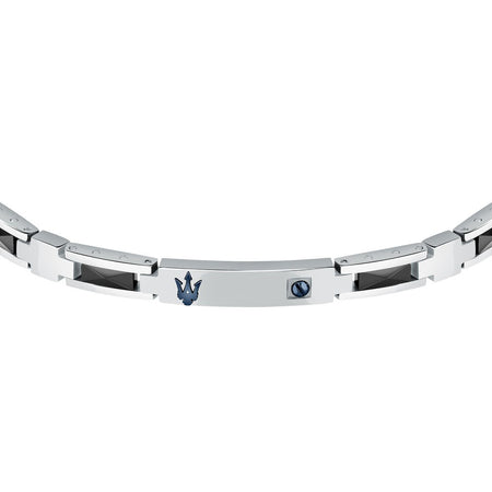 Bracciale MASERATI uomo Ceramic acciaio / nero / blu