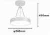 Lampadario A Sospensione Led 24 W Cerchio Tondo Moderno Bianco Doppia Luce 50506