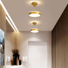 Lampadario A Sospensione Led 24 Watt Cerchio Tondo Moderno Oro Doppia Luce 50520