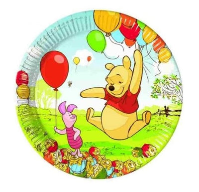 CONFEZIONE 10 PIATTI IN CARTA 23CM TEMA WINNIE THE POOH