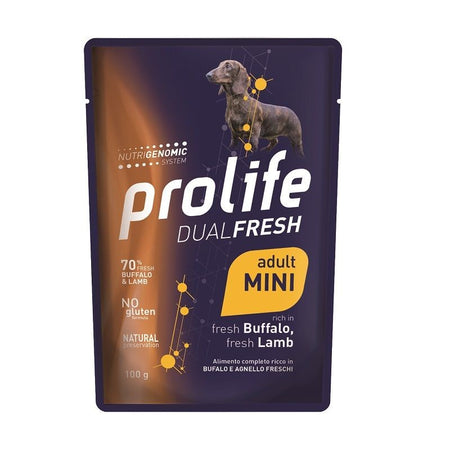 Prolife Dualfresh mangime umido Cani Adulti Mini bufalo e agnello 100 gr