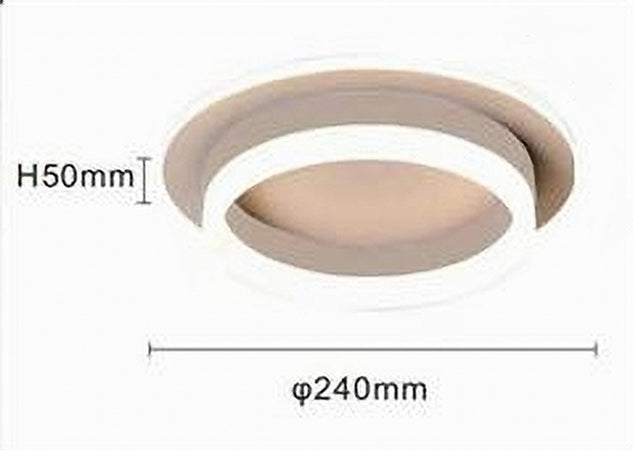 Plafoniera Led 27w Tonda Cerchio Bianco Moderno Lampadario Soffitto Luce Fredda 50490