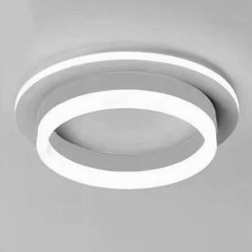 Plafoniera Led 27w Tonda Cerchio Bianco Moderno Lampadario Soffitto Luce Fredda 50490