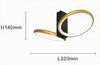 Plafoniera Led 22 W 2 Cerchi Oro Moderno Lampadario Soffitto Doppio Anello 50544