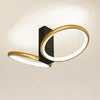 Plafoniera Led 22 W 2 Cerchi Oro Moderno Lampadario Soffitto Doppio Anello 50544